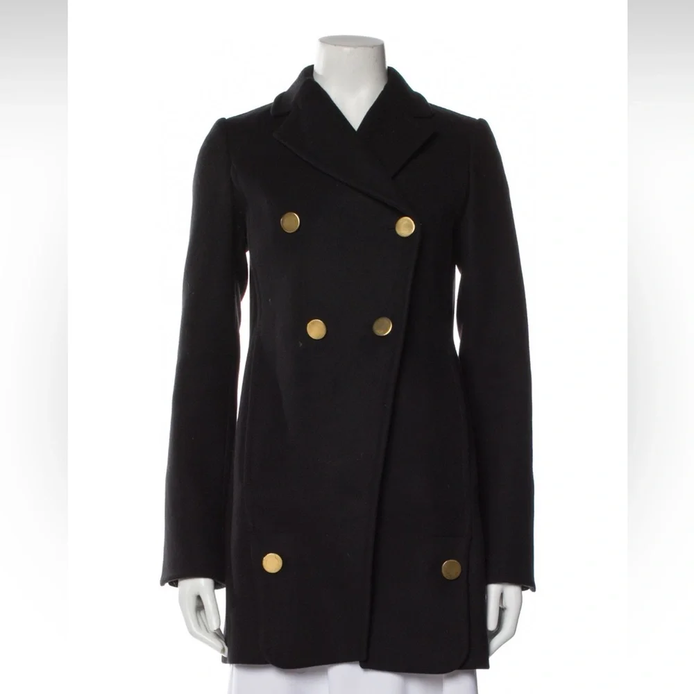 PROENZA SCHOULER wool and cashmere asymmetric pea coat. - Picture 1 of 6
